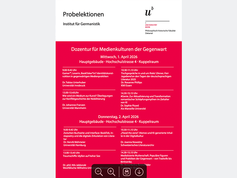 Dozentur für Medienkulturen der Gegenwart